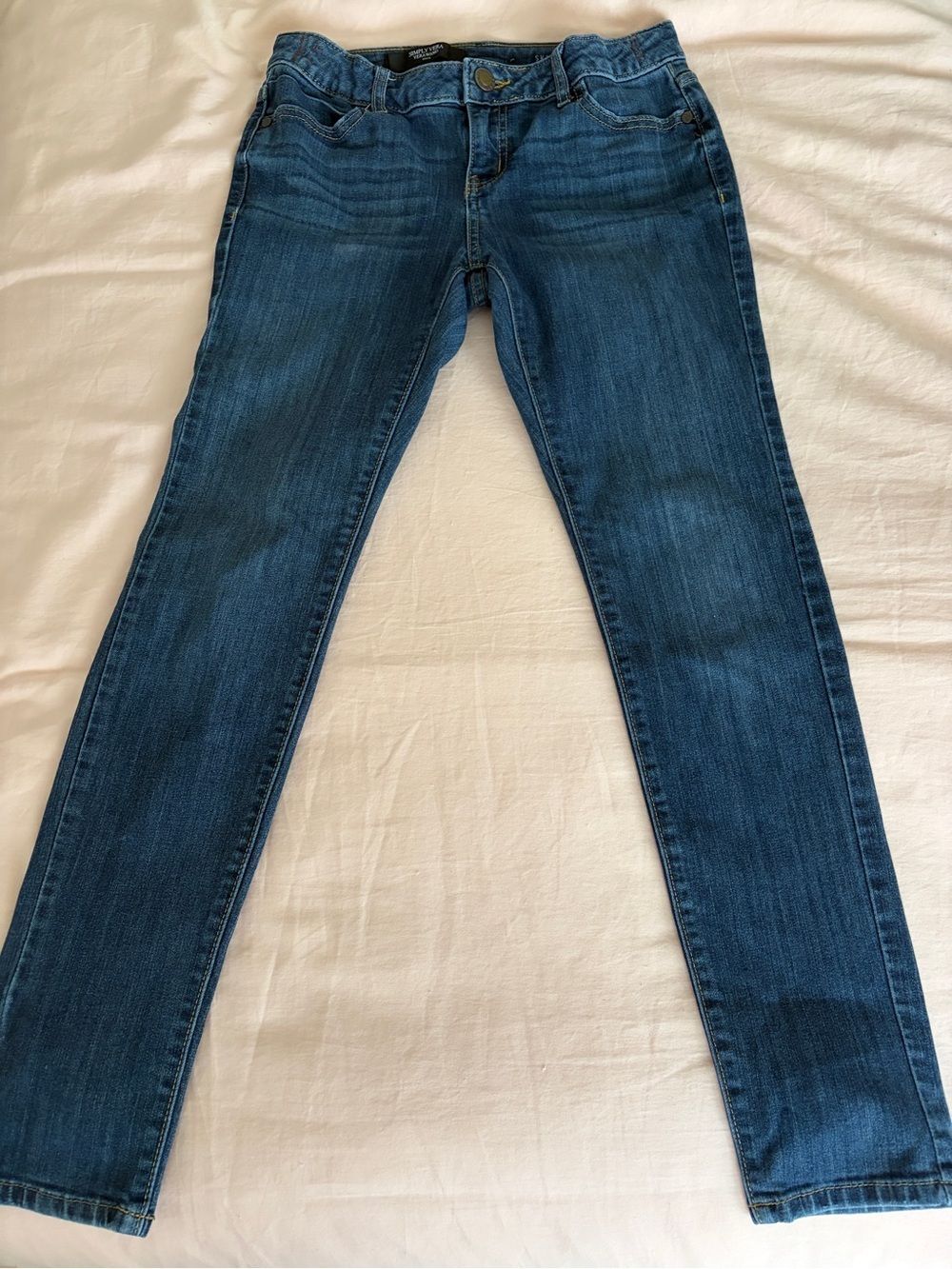 Simply Vera Vera Wang Dark Blue Skinny Jeans